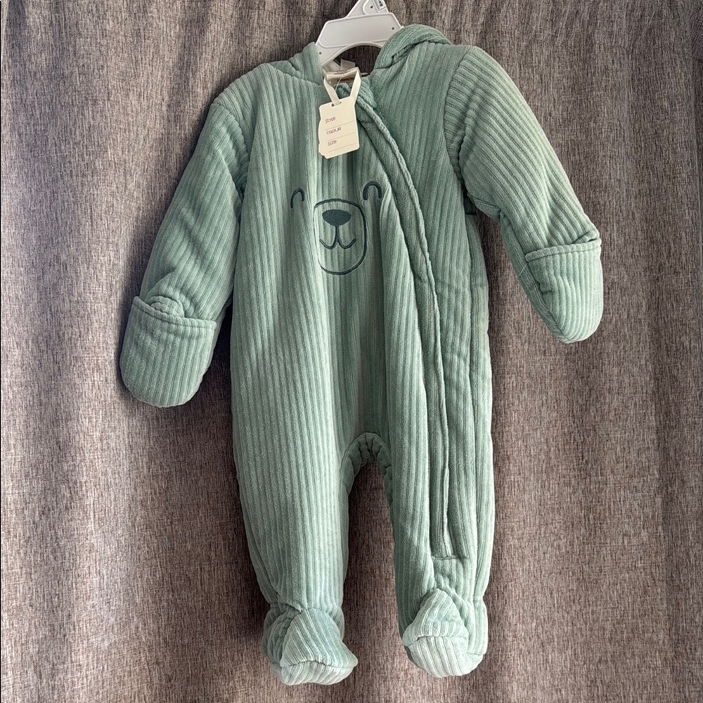 Green Hooded Kids One Piece